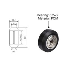 V TEKER 3D YAZICI RULMANI 625ZZ RULMANLI -A7